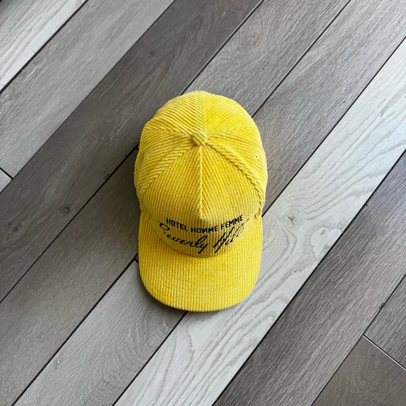 Homme Hotel Yellow Corduroy Hat | One Size | Unisex - Picture 1 of 6